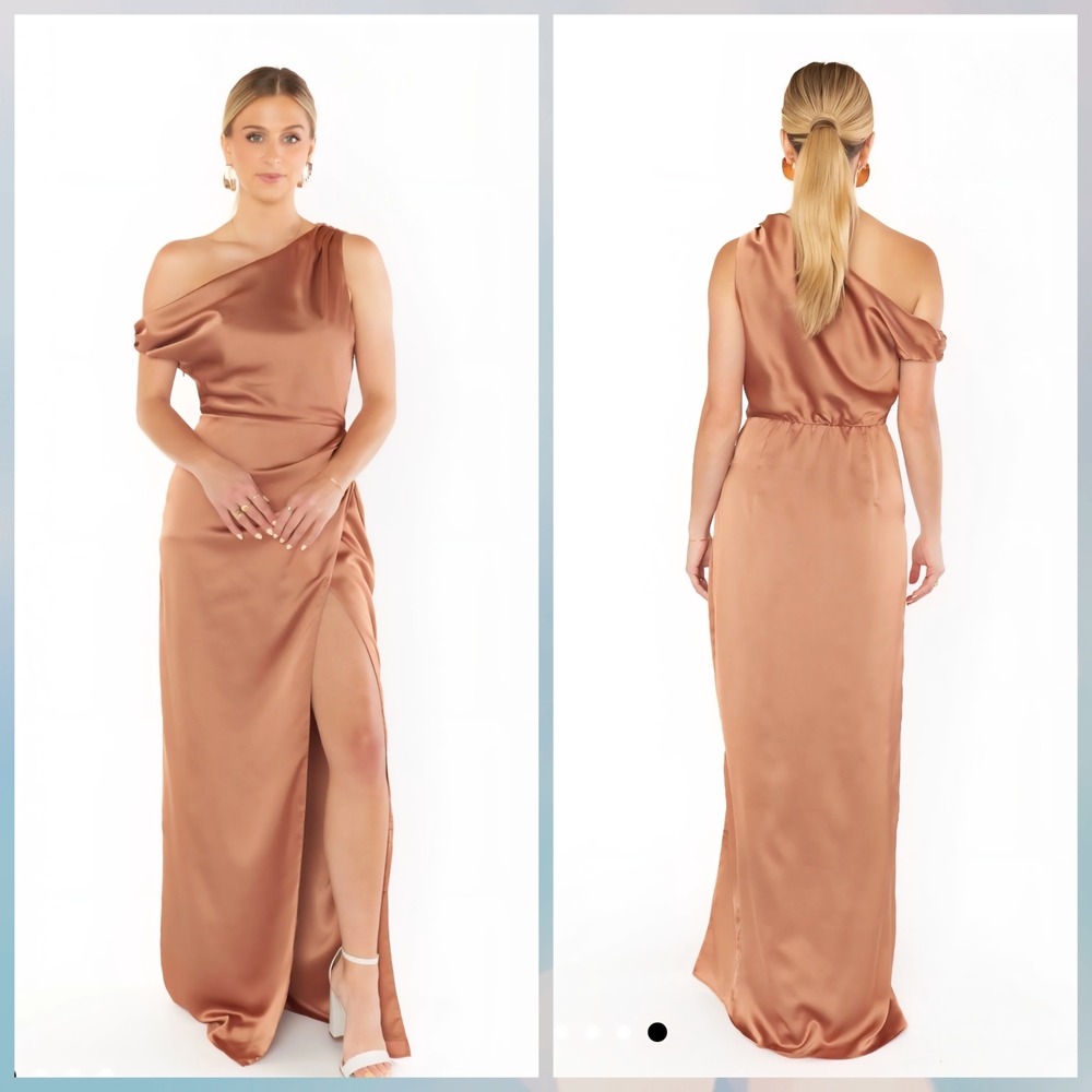 Show Me Your Mumu Asymmetrical Draped Neck Jodie Dress